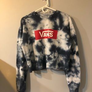 Vans Black and White Tie-Dye Sweatshirt